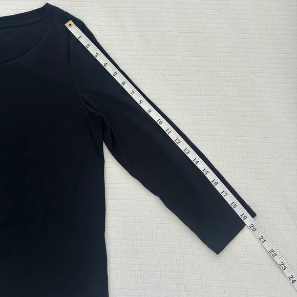 COS Women's Black Long Sleeves Round Neck T-Shirt 100% Cotton Size US M - Picture 7 of 10